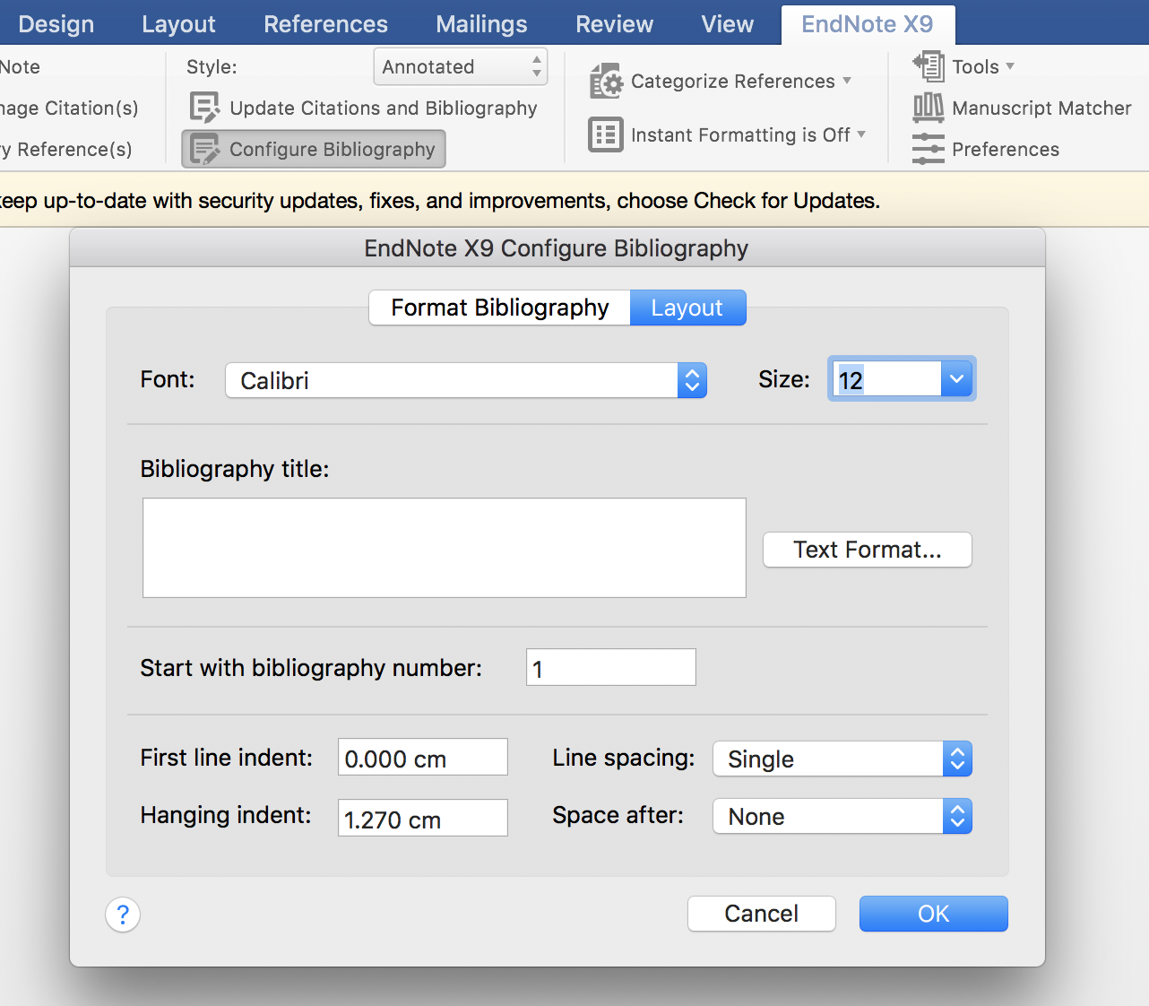 change username and password on endnote app for mac
